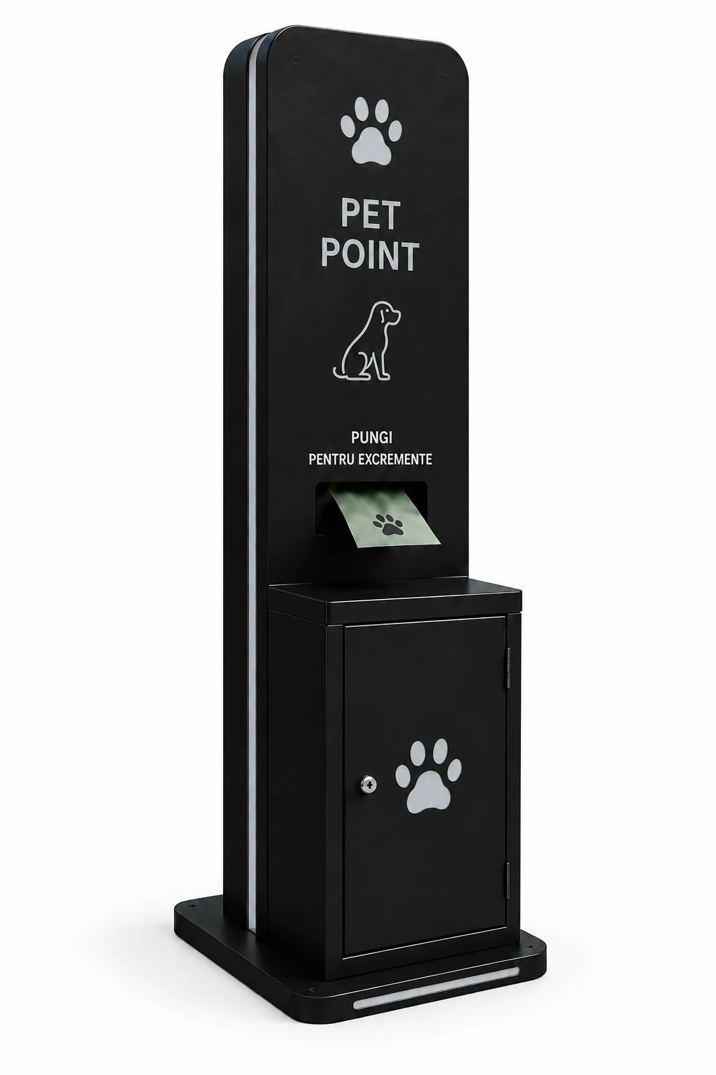 PET Point — coș cu dispenser de pungi
